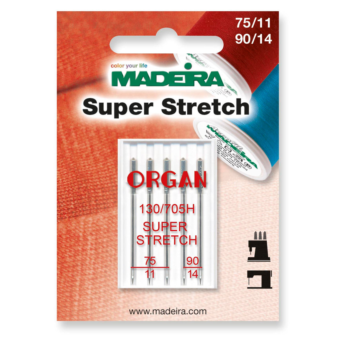 Madeira Organ Super Stretch Nähmaschinennadeln – 75/90