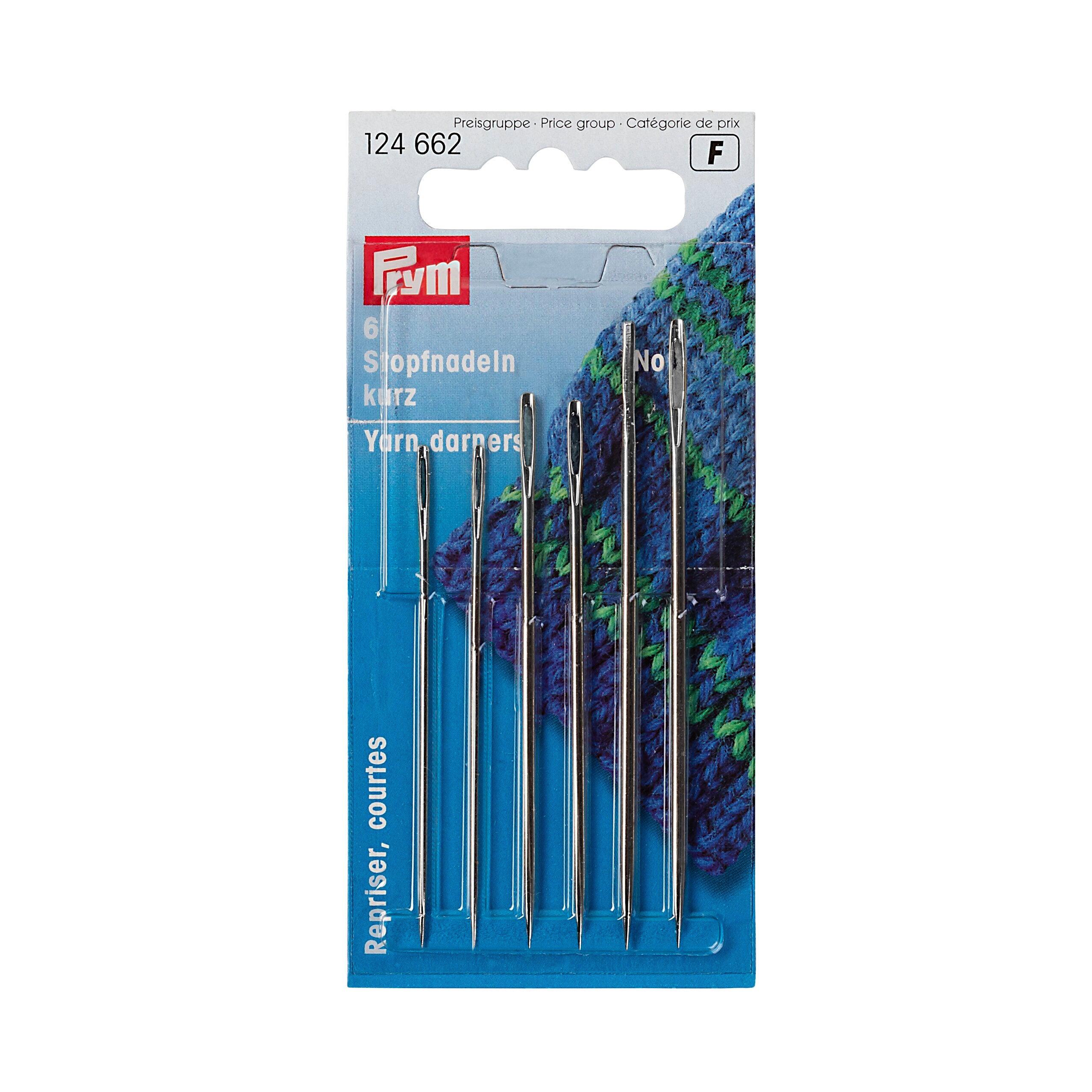 Prym Stopf-Nadel kurz Stahl 5/0–1/0 silber