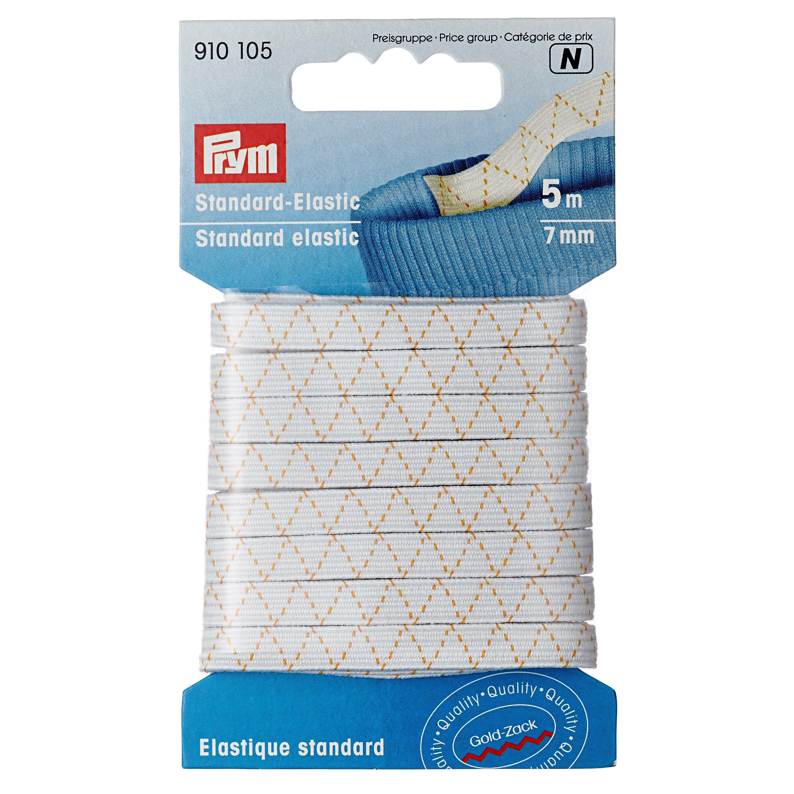 Prym Standard-Elastic Gummiband 7 mm weiß