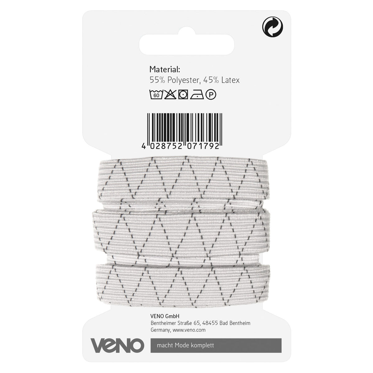 Veno Breit Elastic SB 12 mm weiß