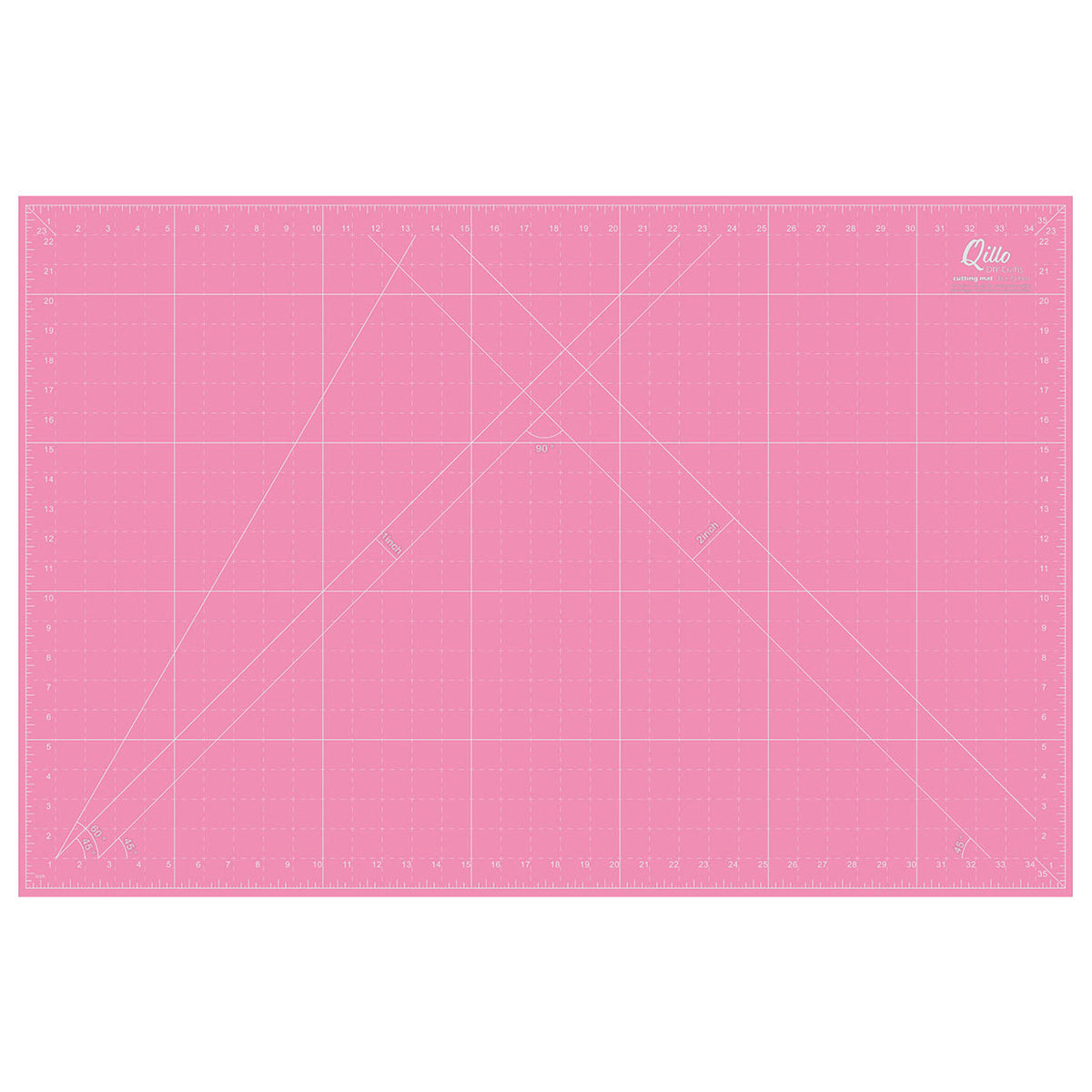 Qillo Schneidematte 60x45cm rosa & türkis