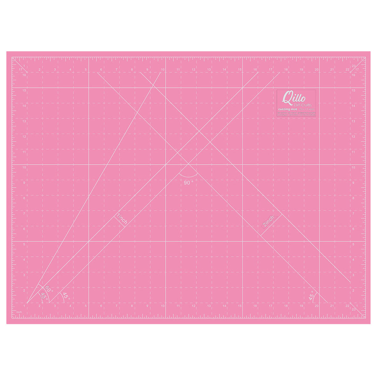 Qillo Schneidematte 90x60cm rosa & türkis