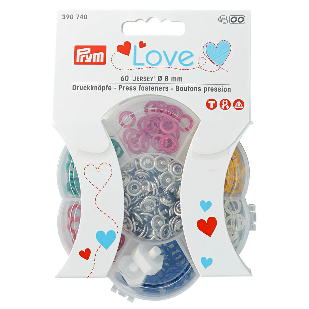 Prym Love Jersey-Druckknöpfe 8 mm – 6 Farben