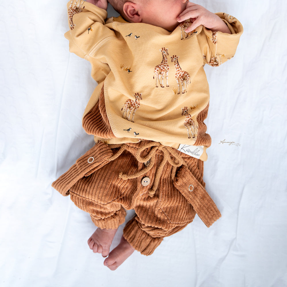 Jersey & French Terry (BIO) | Gerda die Große dunkel (Giraffe)