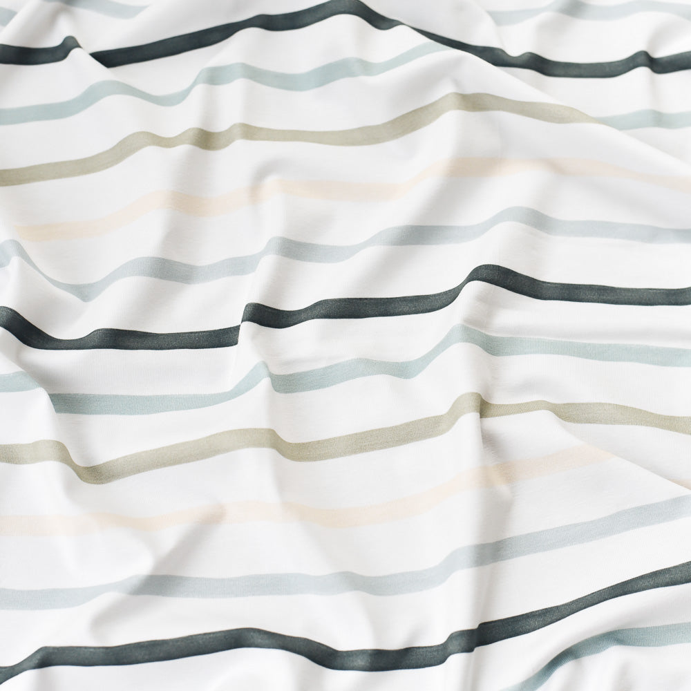 Brush Lines Ozean | Jersey & French Terry (BIO)