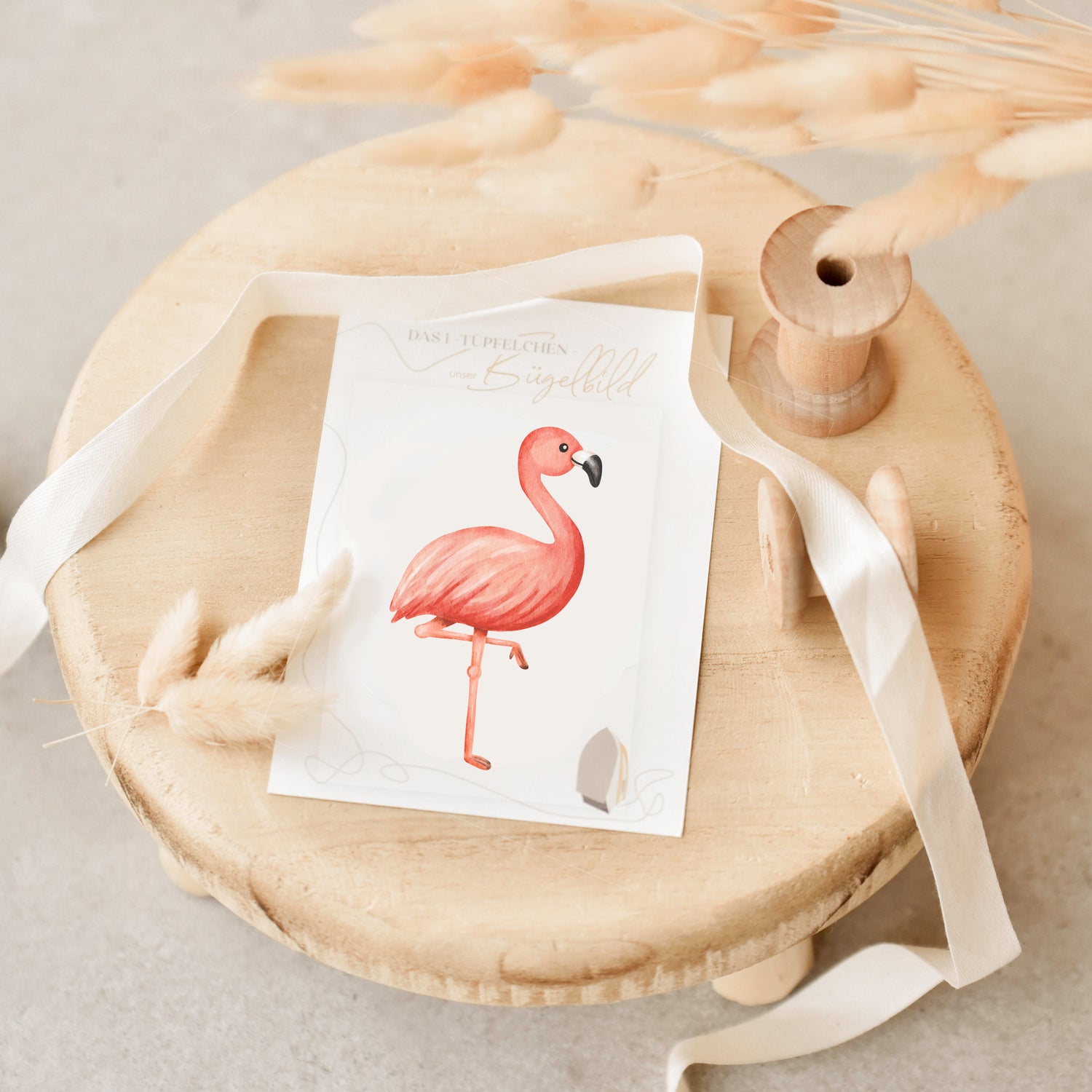 Bügelbild | Rosalie (Flamingo)