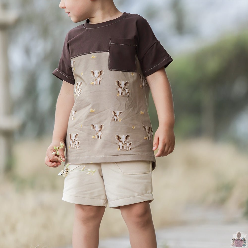 Ellis Rüsselbande dunkel (Elefant) | Jersey & French Terry (BIO)