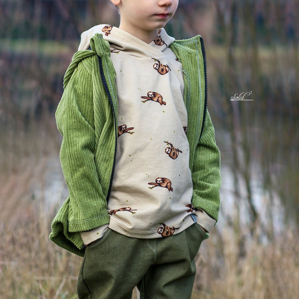 Frieda die Faule dunkel (Faultier) | Jersey & French Terry (BIO)