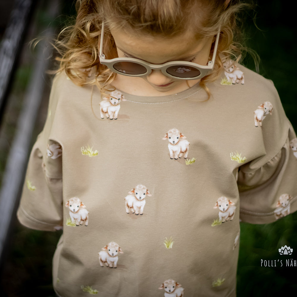 Wilma die Wollige dunkel (Schaf) | Jersey & French Terry (BIO)