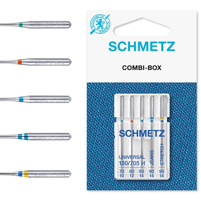 SCHMETZ Combi-Box Universal, Jeans & Stretch – 5 Nadeln