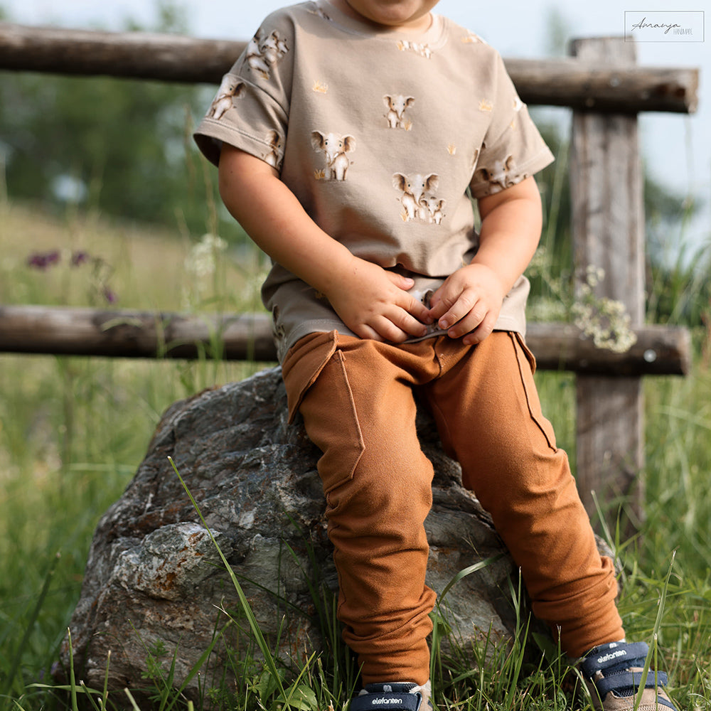 Ellis Rüsselbande dunkel (Elefant) | Jersey & French Terry (BIO)