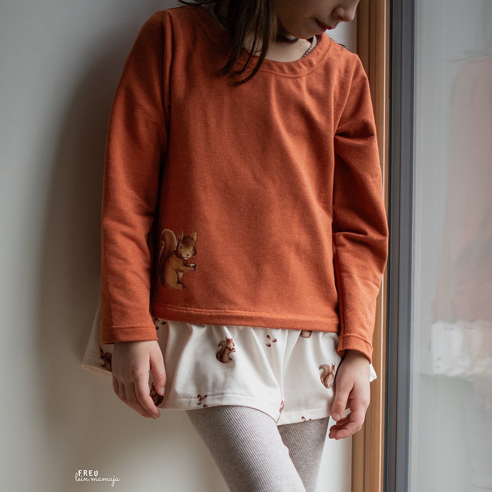 Ecki der Eicheldieb hell (Eichhörnchen) | Jersey & French Terry (BIO)