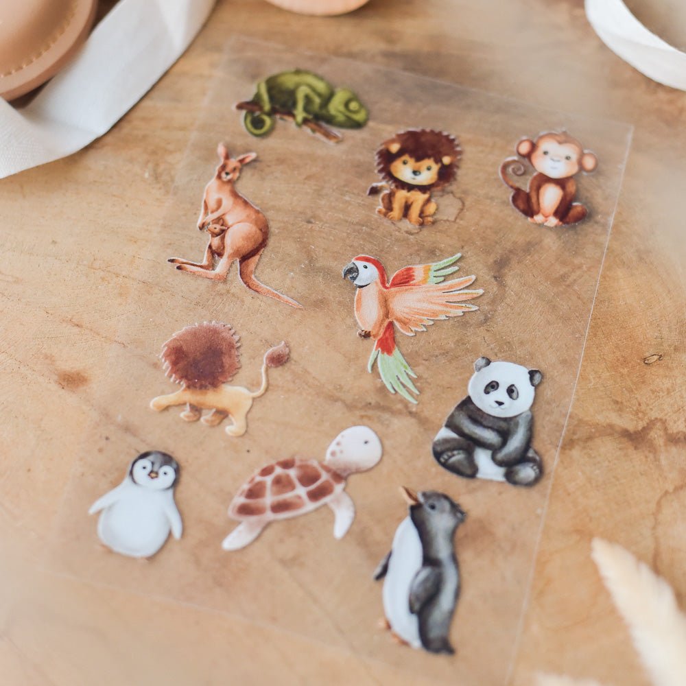 Rub-On-Sticker | Exotische Tiere