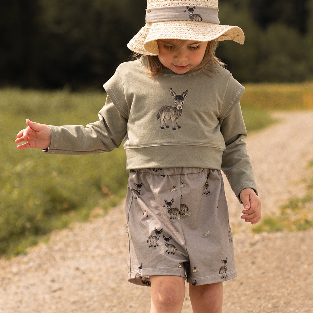 Fridolin der Freundliche dunkel (Esel) | Jersey & French Terry (BIO)