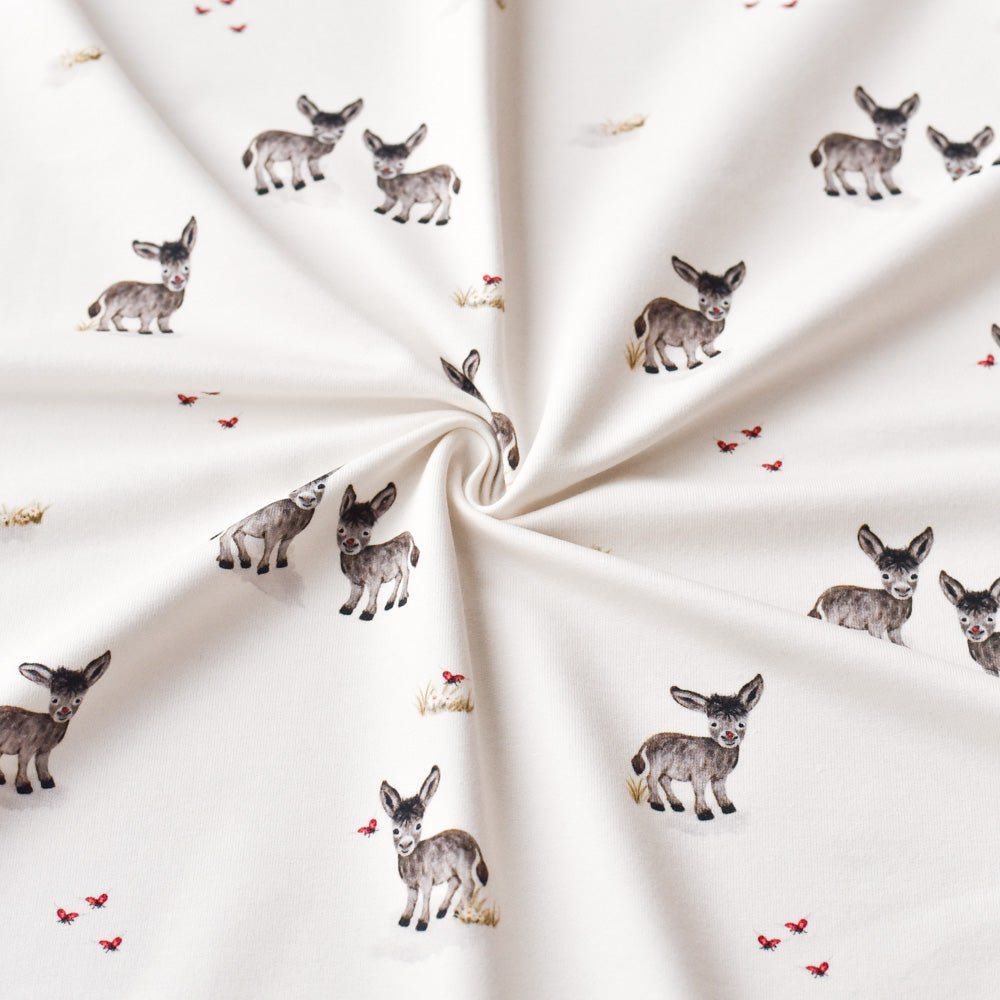 Fridolin der Freundliche hell (Esel) | Jersey & French Terry (BIO)