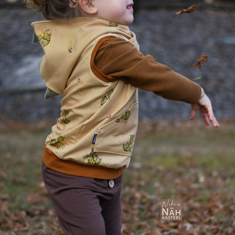 Fumo der Feuerspucker dunkel (Drache) | Jersey & French Terry (BIO)