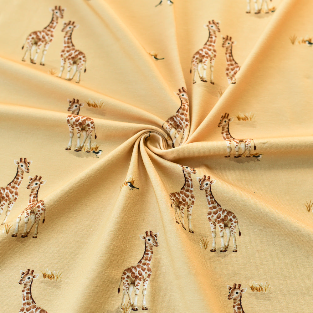 Jersey & French Terry (BIO) | Gerda die Große dunkel (Giraffe)