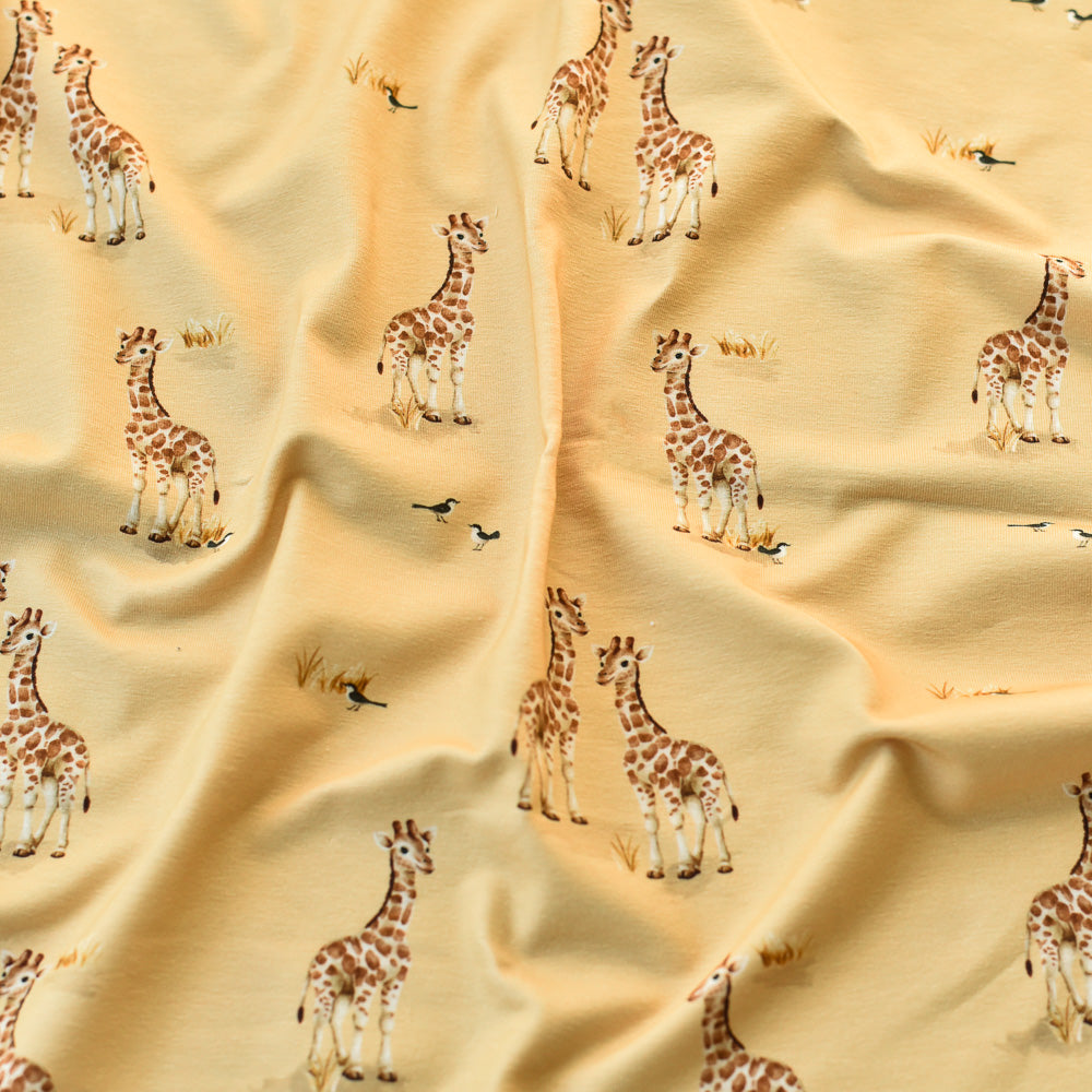 Jersey & French Terry (BIO) | Gerda die Große dunkel (Giraffe)