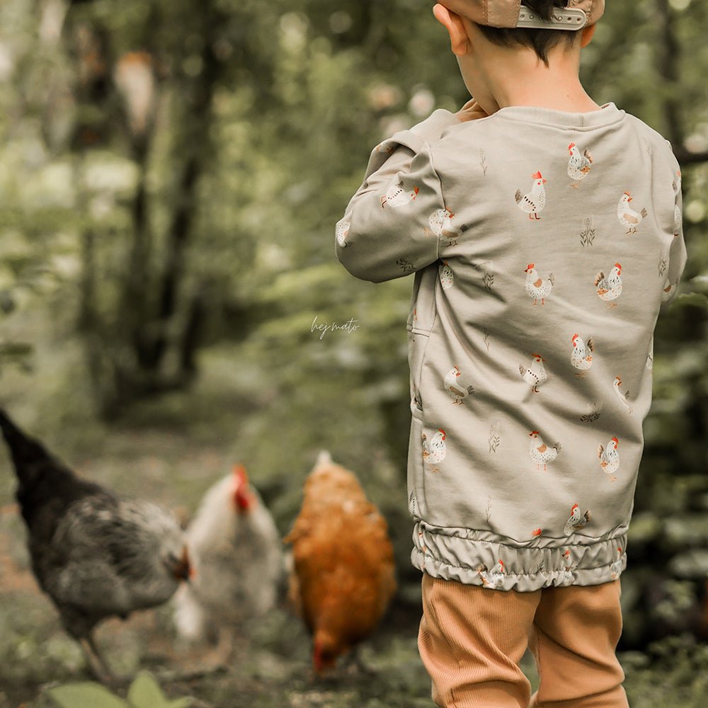 Jersey & French Terry (BIO) | Henrietta Henne dunkel (Huhn)