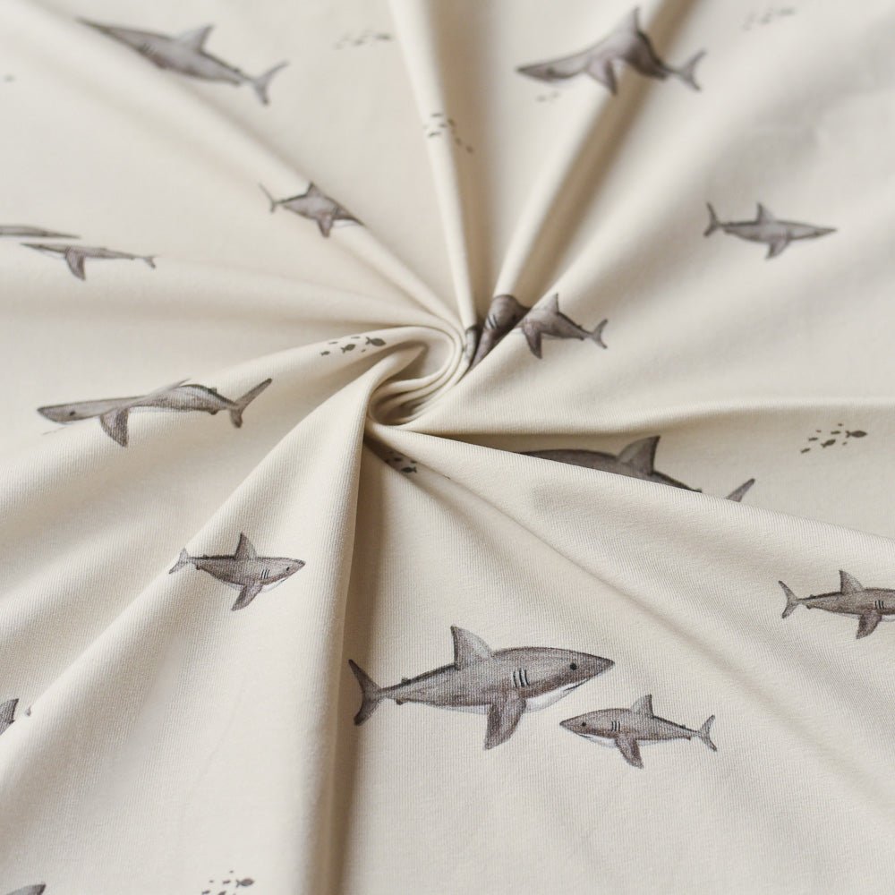 Herbert der Hungrige hell (Hai) | Jersey & French Terry (BIO)