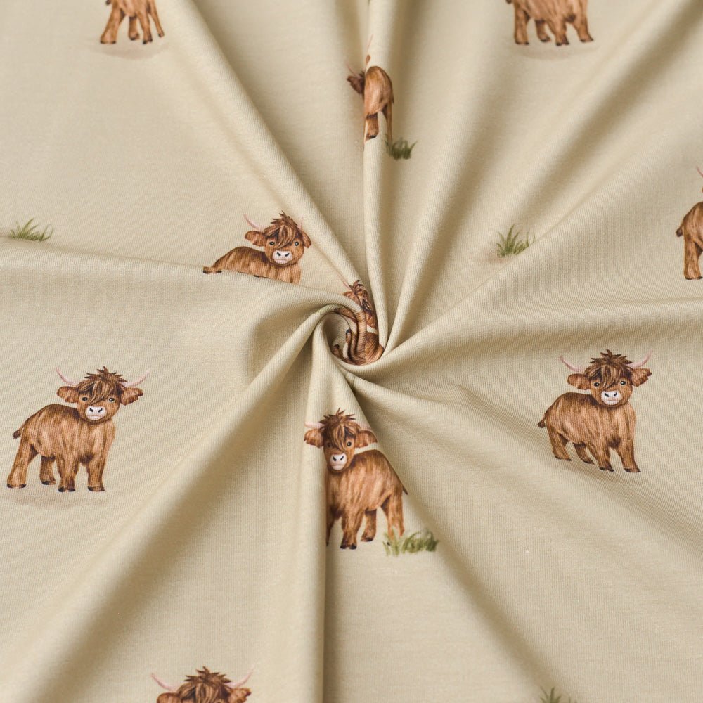 Locke der Lässige dunkel (Hochlandrind) | Jersey & French Terry (BIO)