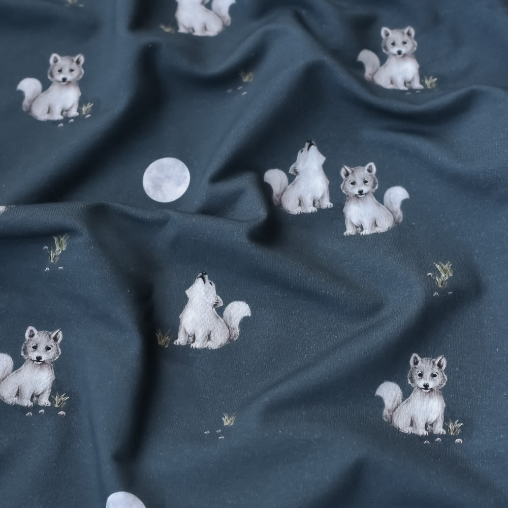 Luna Lupus dunkel (Wolf) | Jersey & French Terry (BIO)