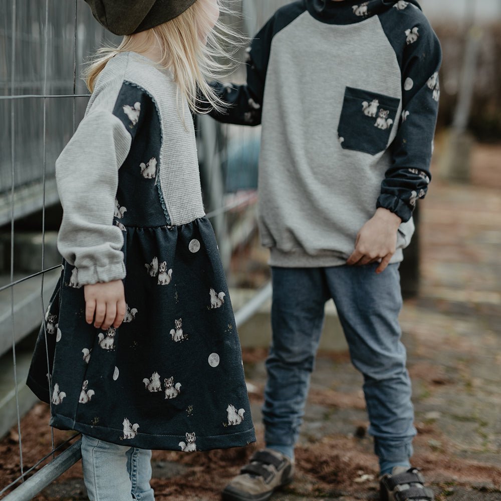 Luna Lupus dunkel (Wolf) | Jersey & French Terry (BIO)