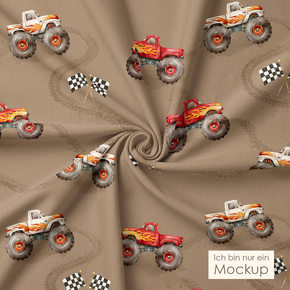 Dirty Wheels dunkel (Monstertrucks) | Jersey & French Terry (BIO)