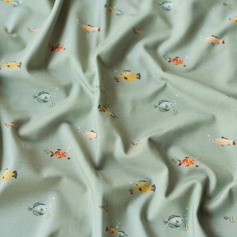 Ozeanschwärmerei dunkel (Fische) | Jersey & French Terry (BIO)