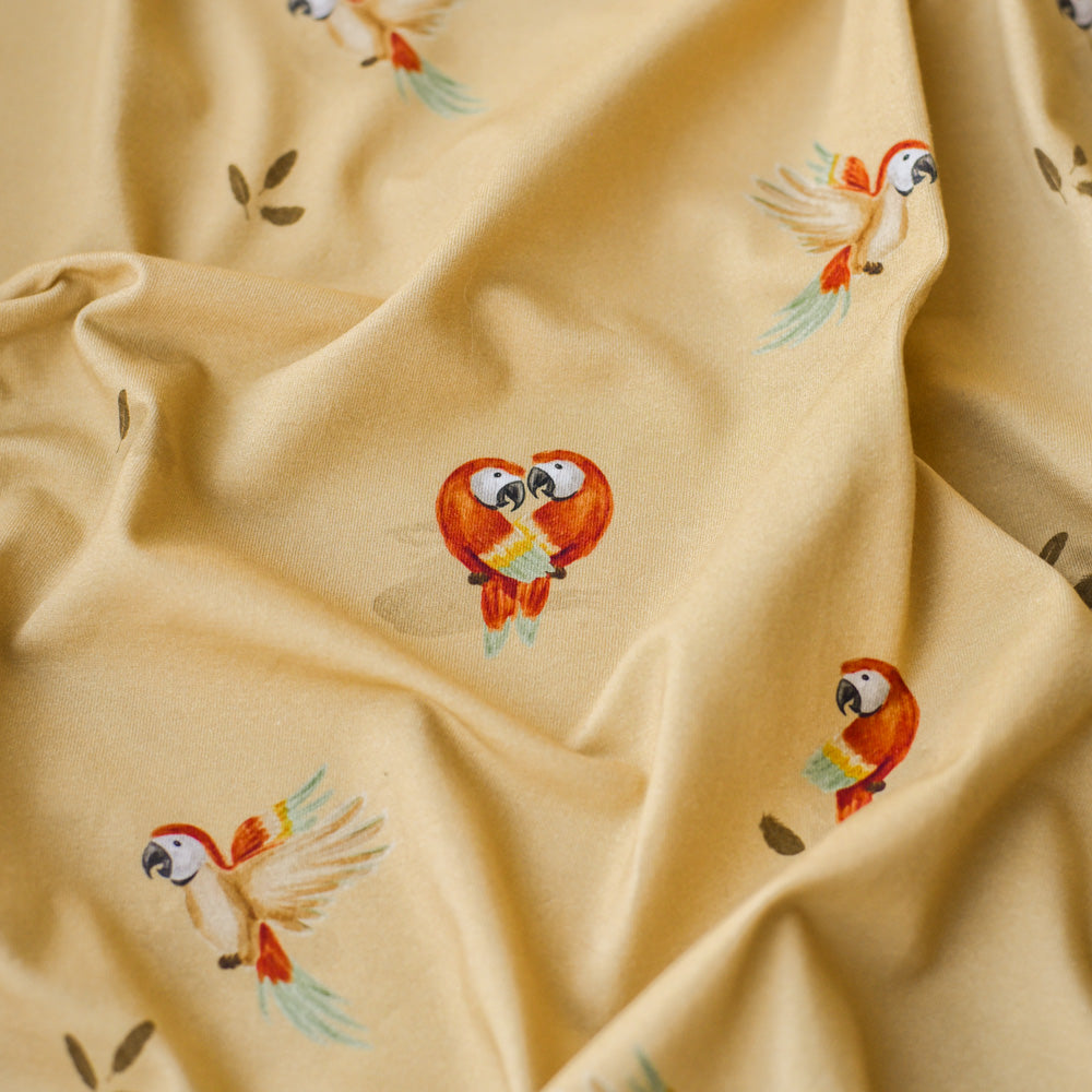 Jersey & French Terry (BIO) | Piet Plapperschnabel dunkel (Papagei)