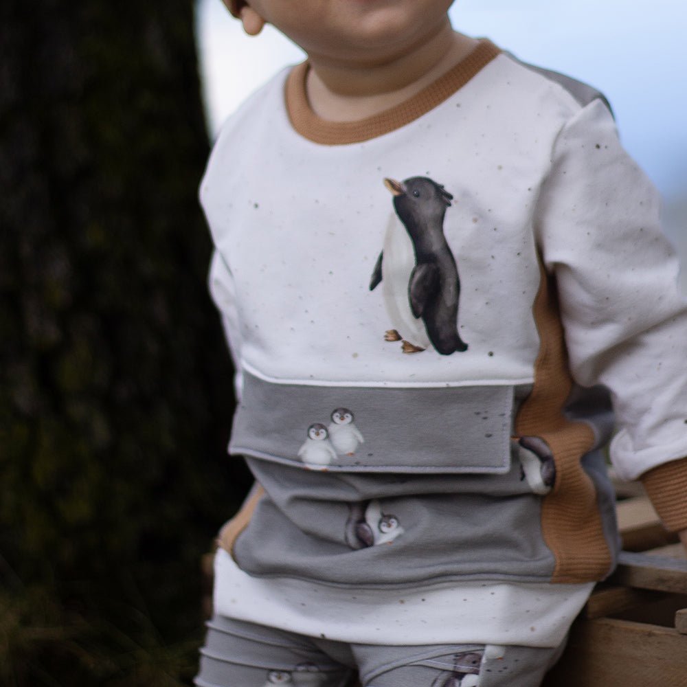 Bügelbild | großer Platsch (Pinguin)