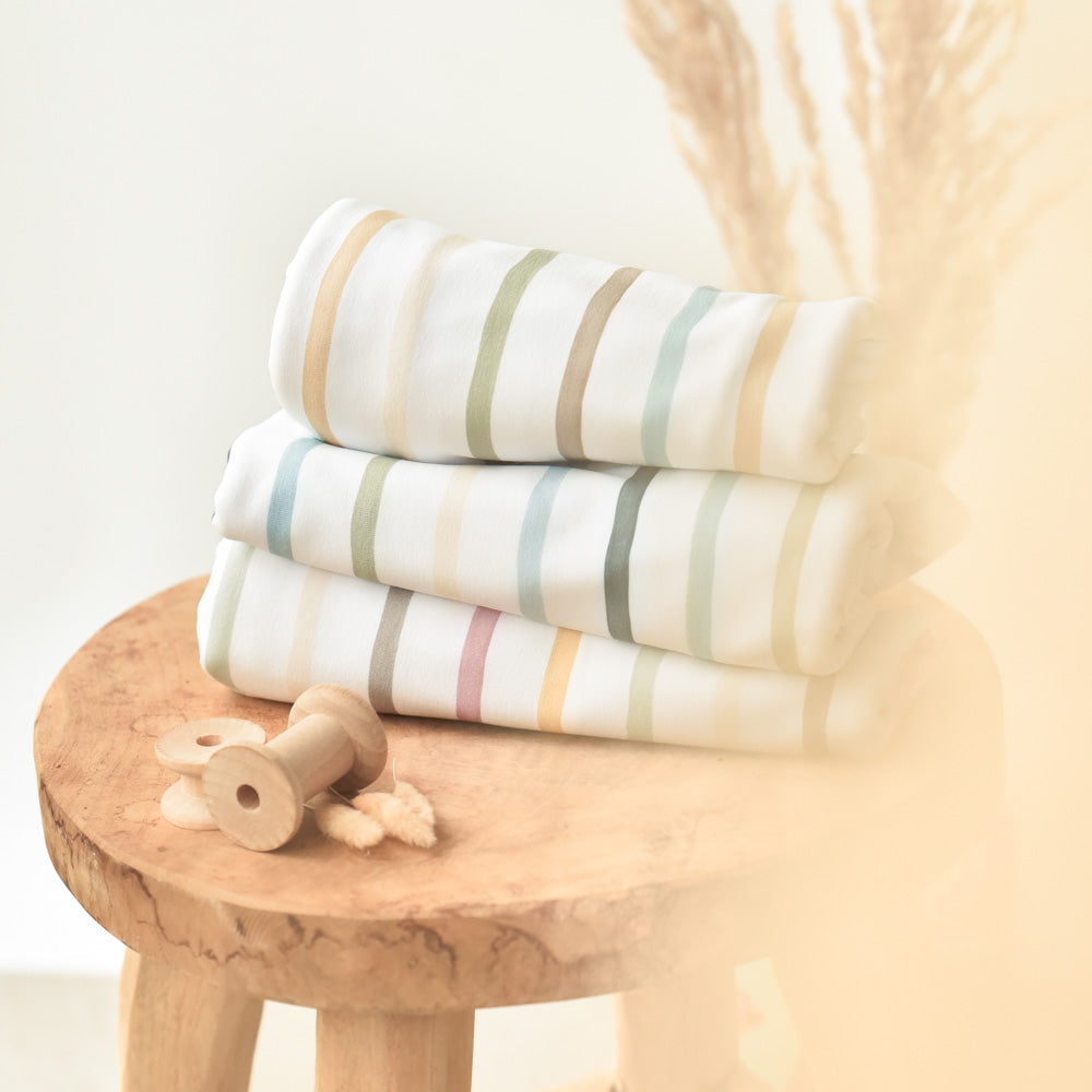 Brush Lines Neutral | Jersey & French Terry (BIO)