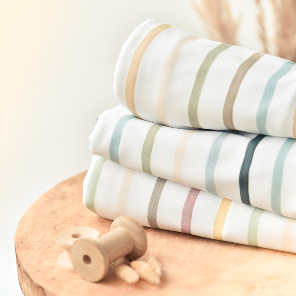 Brush Lines Neutral | Jersey & French Terry (BIO)