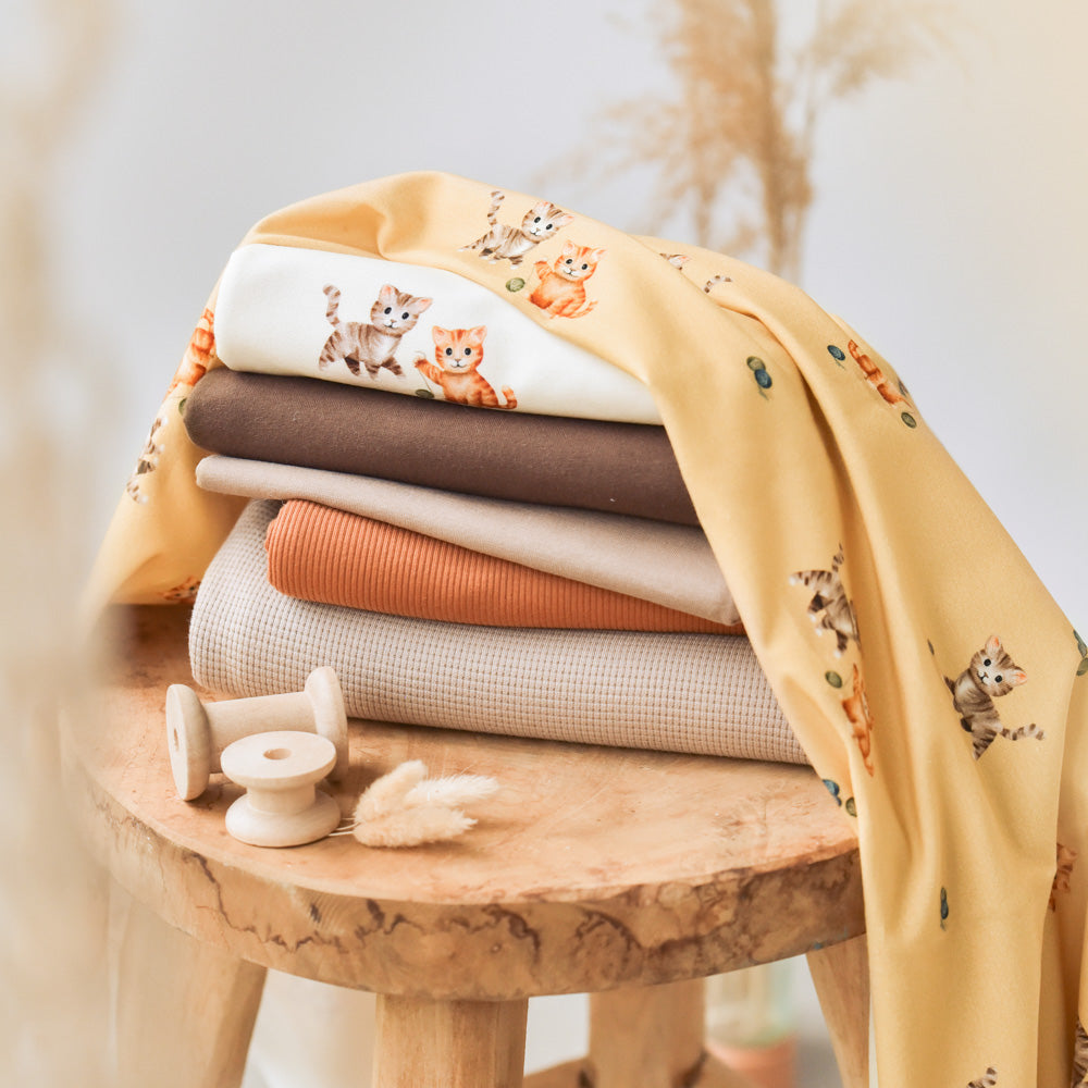 Minka und die Samtpfoten dunkel (Katze) | Jersey & French Terry (BIO)