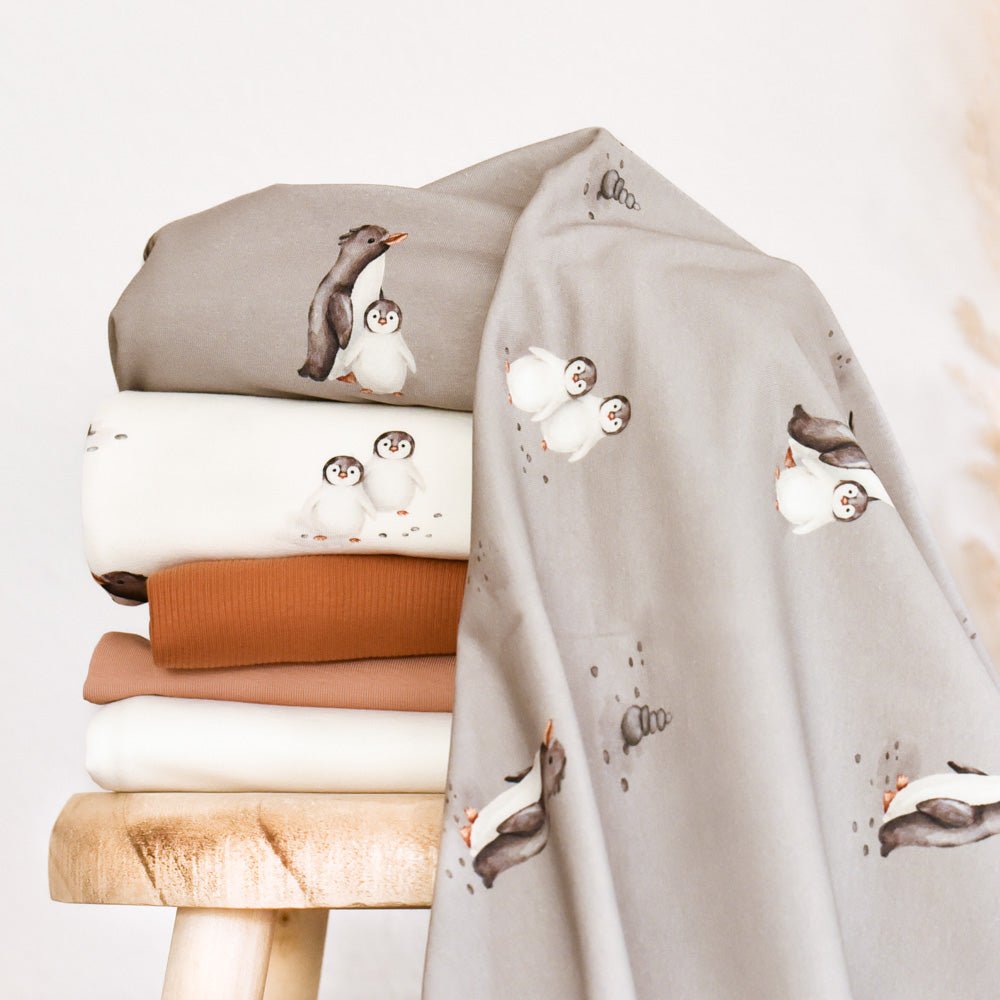 Plitsch & Platsch dunkel (Pinguin) | Jersey & French Terry (BIO)