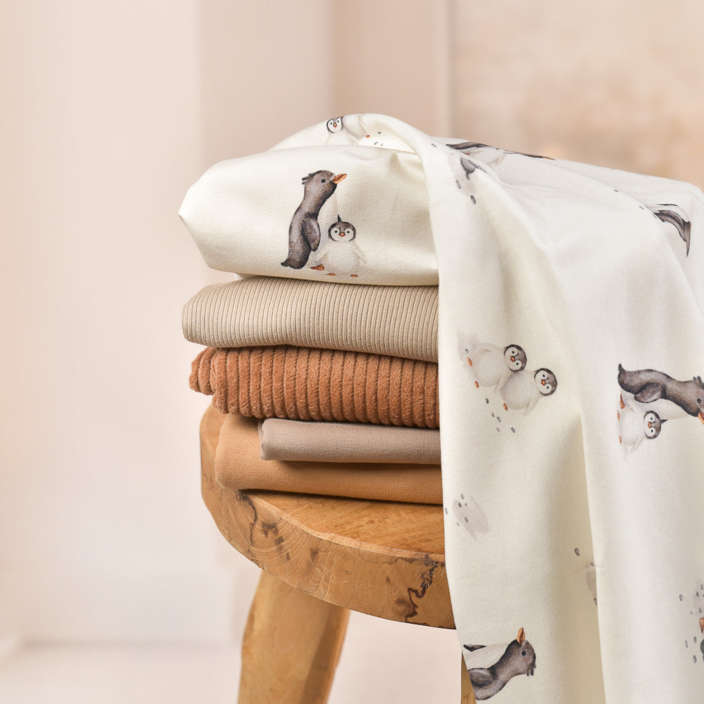 Jersey & French Terry (BIO) | Plitsch & Platsch hell (Pinguin)