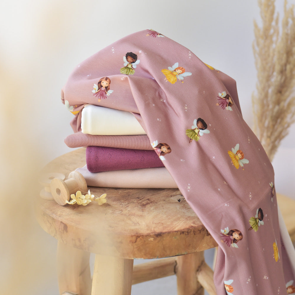 Wunschfunkeln rosa (Fee) | Jersey & French Terry (BIO)