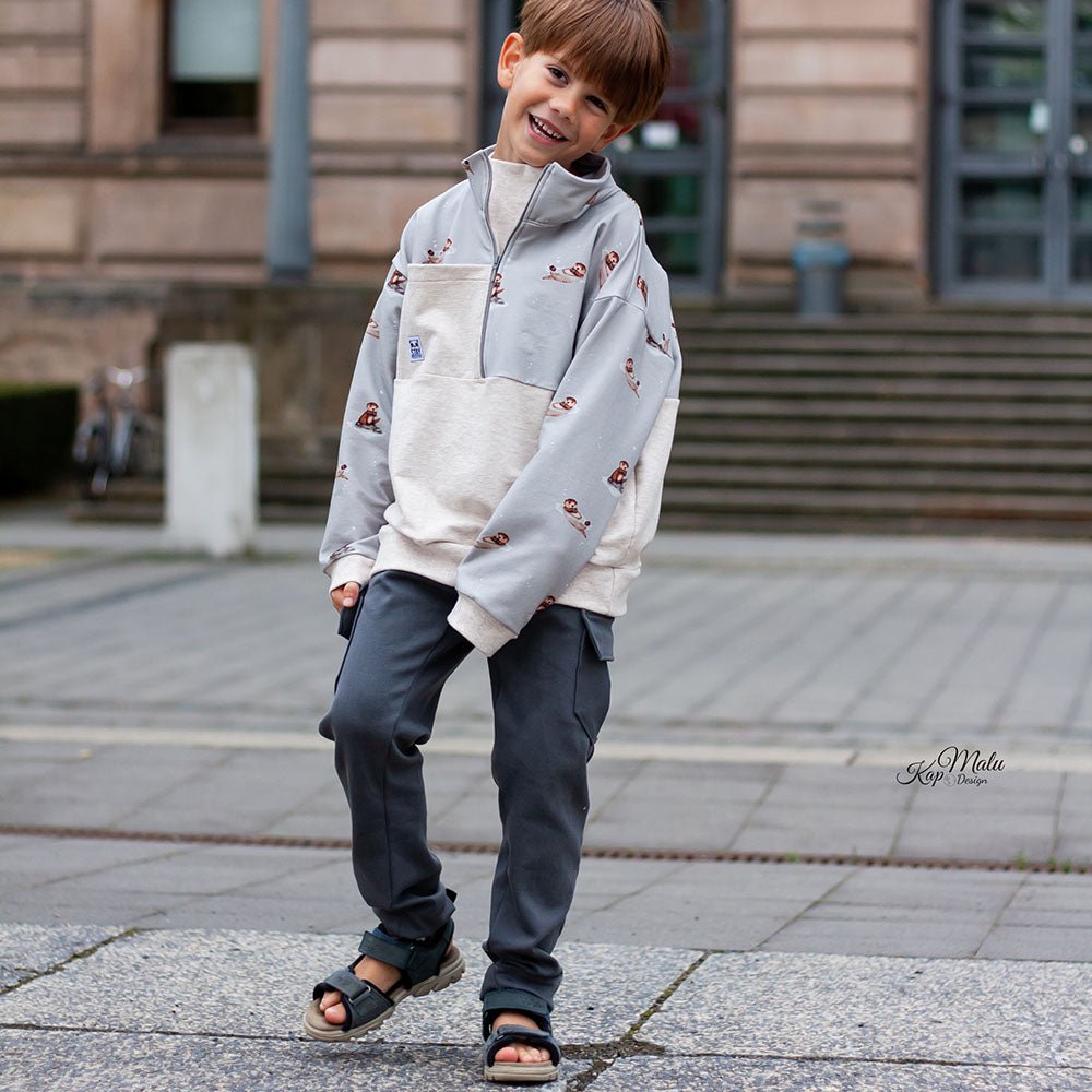 Fips der Vielfraß grau (Otter) | Jersey  &  French Terry (BIO)