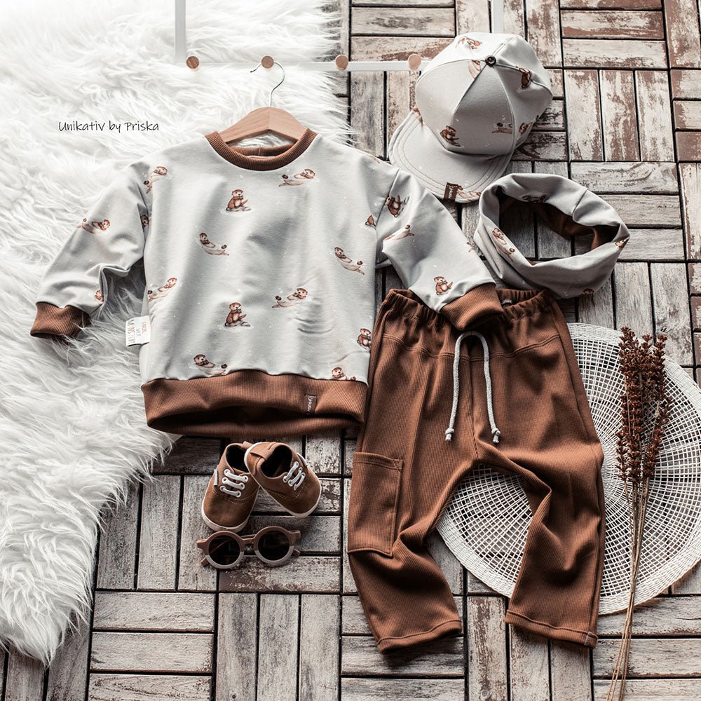 Fips der Vielfraß grau (Otter) | Jersey  &  French Terry (BIO)