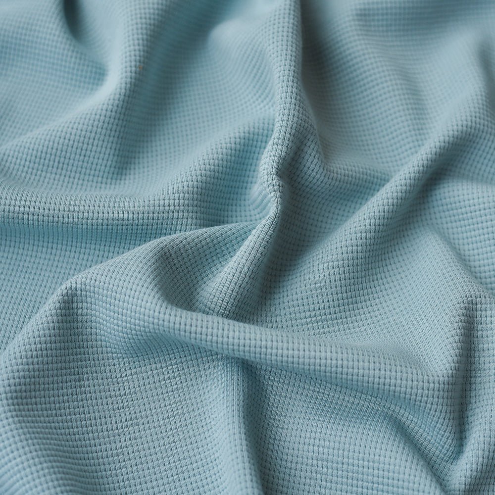 Waffeljersey | Gletscherblau