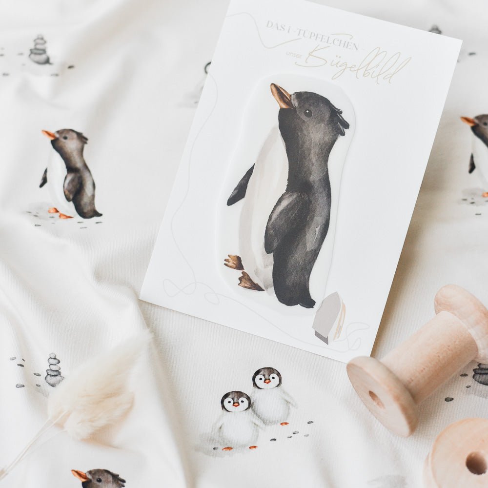 Bügelbild | großer Platsch (Pinguin)