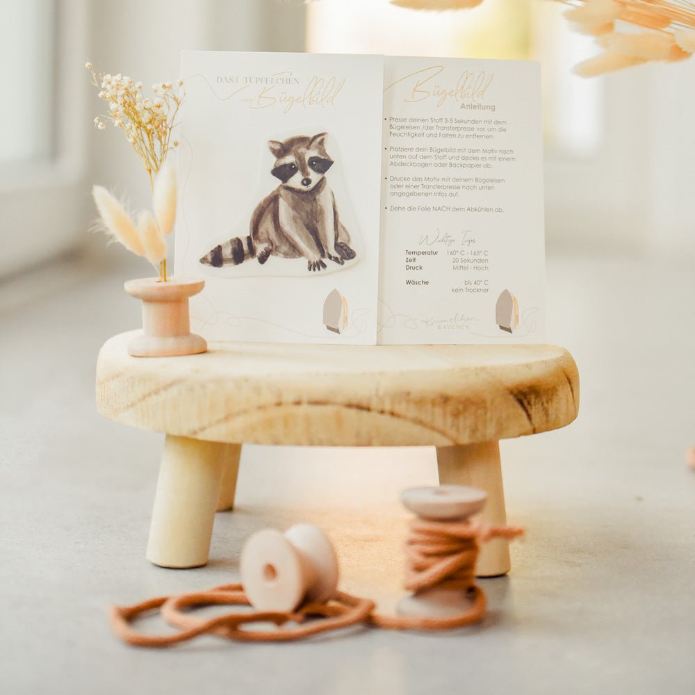 Bügelbild | Pauli (Waschbär)