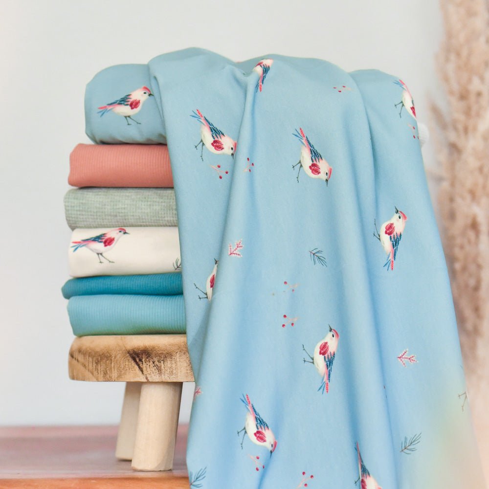 Waldgezwitscher dunkel (Vogel) | Jersey & French Terry (BIO)