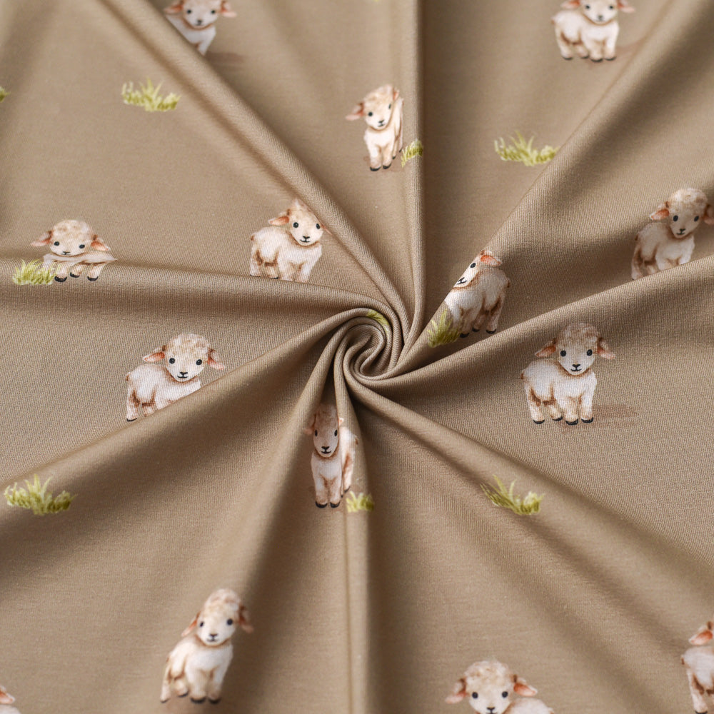 Jersey & French Terry (BIO) | Wilma die Wollige dunkel (Schaf)