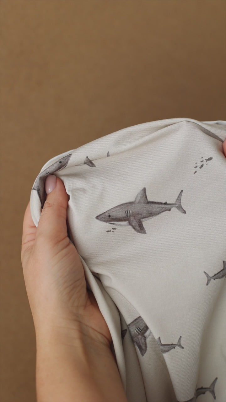 Herbert der Hungrige hell (Hai) | Jersey & French Terry (BIO)