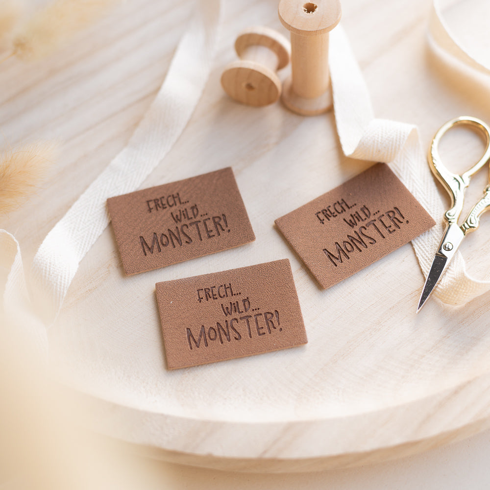 Veganes Kunstlederlabel | Frech, Wild, Monster