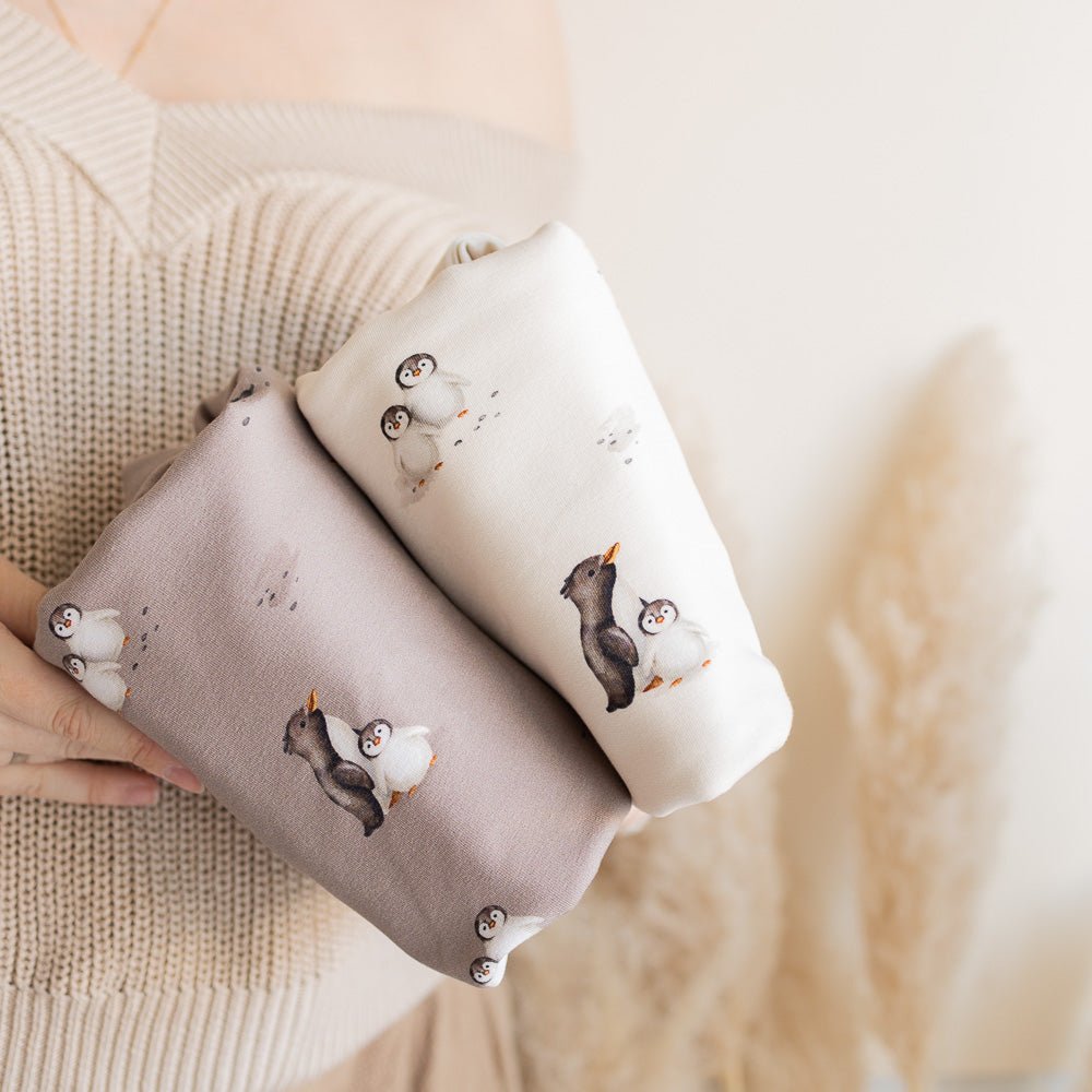 Plitsch & Platsch hell (Pinguin) | Jersey & French Terry (BIO)