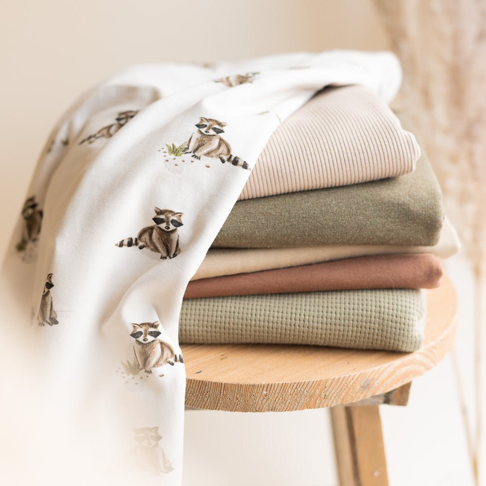 Pauli der Putzige hell  (Waschbär) | Jersey & French Terry (BIO)