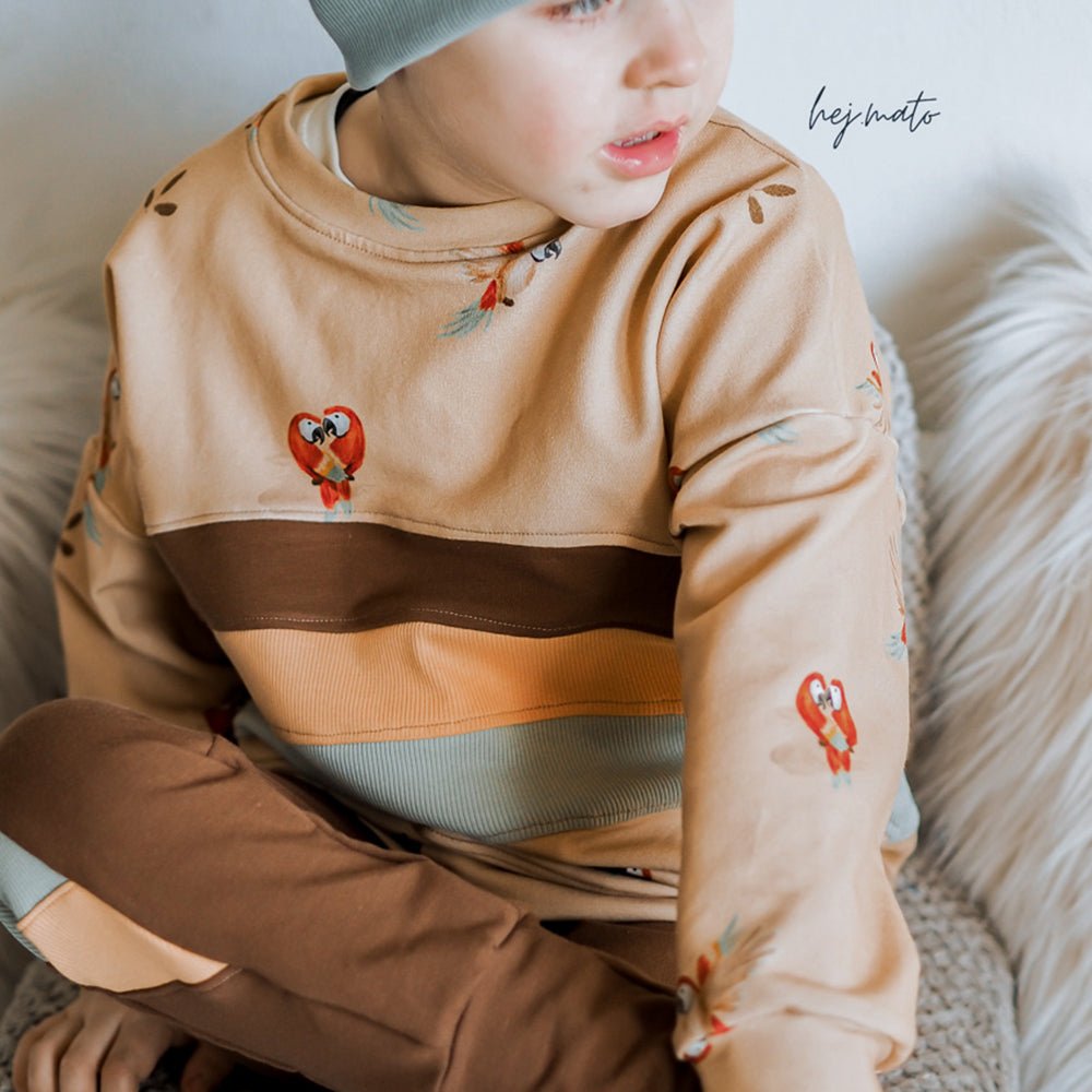 Piet Plapperschnabel dunkel (Papagei) | Jersey  &  French Terry (BIO)