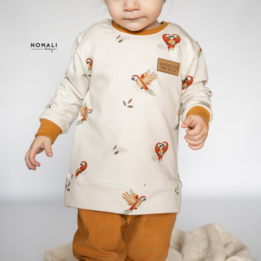 Piet Plapperschnabel hell (Papagei) | Jersey & French Terry (BIO)